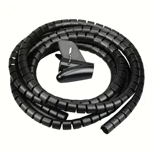 Cable management strap, spiral cable protector, cable management strap, cable reel tube, cable sleeve storage organizer, suitable for computers and TVs, no battery required