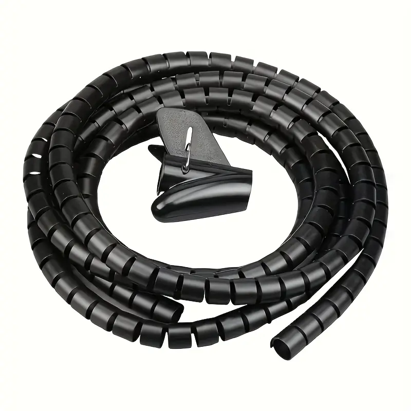 Cable management strap, spiral cable protector, cable management strap, cable reel tube, cable sleeve storage organizer, suitable for computers and TVs, no battery required