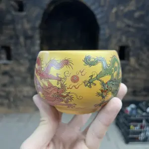 Handmade Golden Double Dragon Play Beads