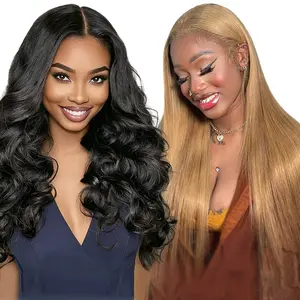 [Blend] YMSGIRL Lace Front Wig – 180% Density, Transparent Lace, Blended Human Hair, Buy 1 Get 1 Free! #SummerVibes