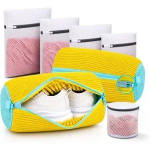 Shoe Machine Bag, 2 Pack – Laundry Shoe Bag for Dryer, Reusable, Fits All Shoe Types, 360° Deep with Self-Locking Zipper, Wash Two Pairs at Once, Protects Shoes and Machines
