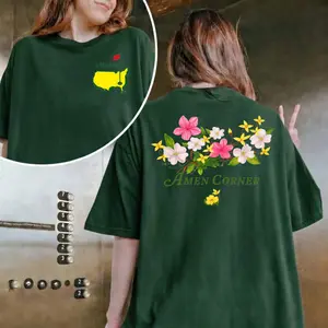 Retro Amen Corner Floral Golf 2026 T-Shirt - Sweatshirt - Hoodie, Masters Merchandise 2026, Golf Tourament Tee, The Masters 2026 Shirt, Full Size, Full Color
