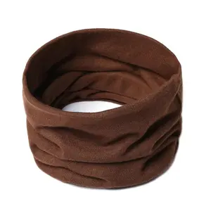 Solid Men Women Soft Knit Neckerchief Autumn Winter Warm Face Mask Fashion Elastic High Collar Neck Ring Scarf Accessories Cozy Knit Outer Soft Fuzzy Inner Lining Unisex