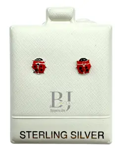 MINI LADYBUG EARRINGS (ball clasp)