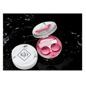 Marble style contact lens case - Personalized contact lens case -Contact Lens Box Dual - Portable Contact Lens Case