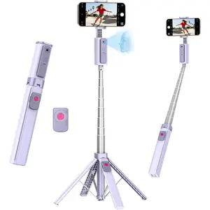 59'' Auto   Tripod, 360? Rotation Selfie Stick for  & Android with  Remote, No App Required, Gesture Control for Vlog