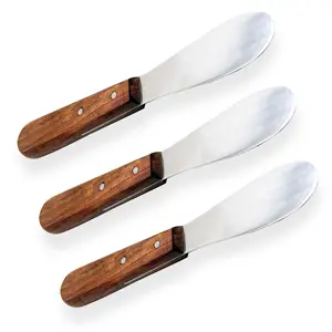 3× Dental Lab 8" Spatula 11R Plaster Alginate Mixing Stainless Steel End Instrument