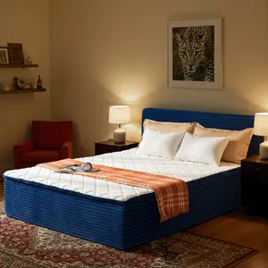 Weaxty All-in-One Compressed Bed with Integrated Mattress, Compressed Cloud Flood Bed with Headboard, High Density Foam, For Bedroom Guestroom Apartment, Fully Assemblly