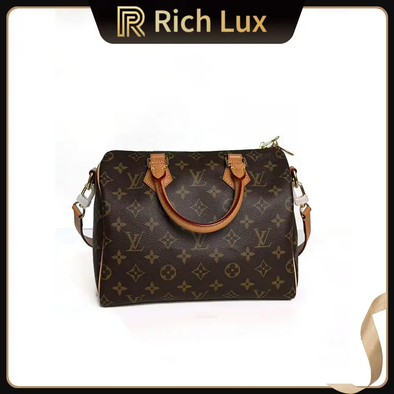 Pre-owned Louis Vuitton LV Speedy 25 Monogram Canvas Shoulder Tote Bag