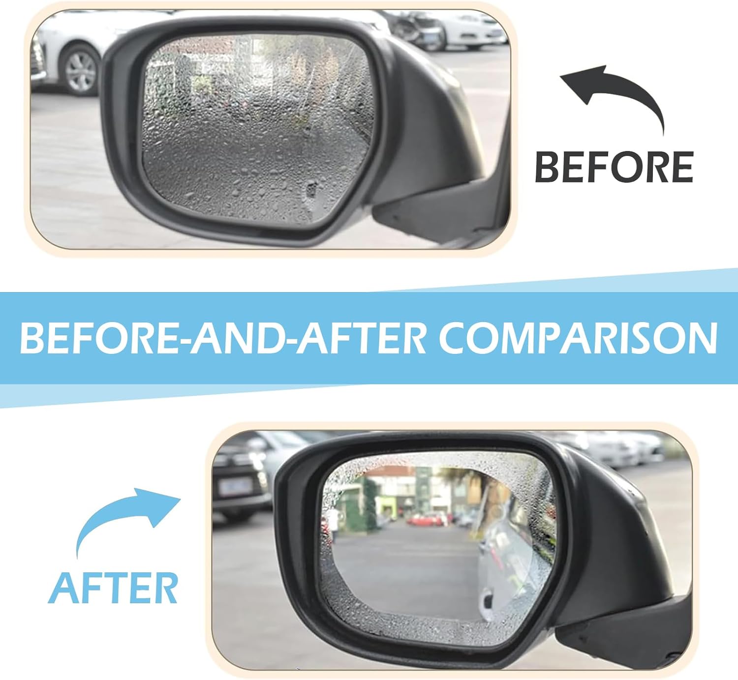 2 PCS Car Side Mirror Tint, Waterproof and Anti-Glare Rear View Mirror Film, High-Definition Anti-Fog Protective Film, Universal Automobile Rearview Mirror Rainproof Film 2 PCS Car Side Mirror Tint, Waterproof and Anti-Glare Rear View Mirror Film, High-Definition Anti-Fog Protective Film, Universal Automobile Rearview Mirror Rainproof Film