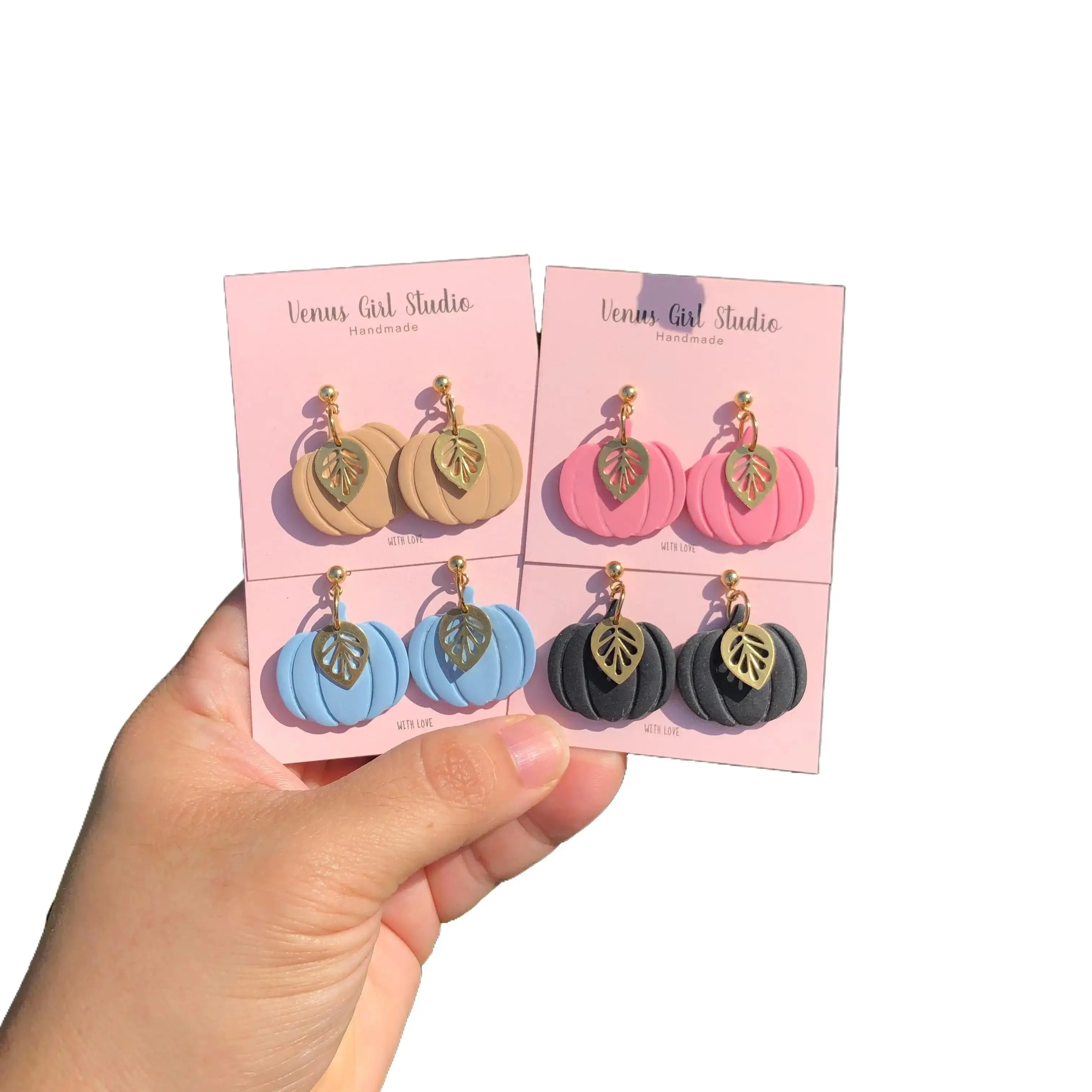 Pumpkin Leaf Earrings