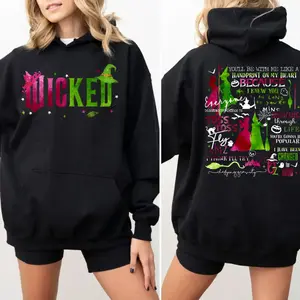 Changed For Good 2 Sides Hoodie, Wicked Defy Gravity Shirt, Wicked Sweatshirt, Wizard Of Oz Sweater Broomstick, Unisex Sweater Pullover Tee