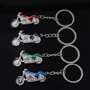 4 creative 3D motorcycle-shaped car keychains, bag pendants, decorative accessories, men's gifts