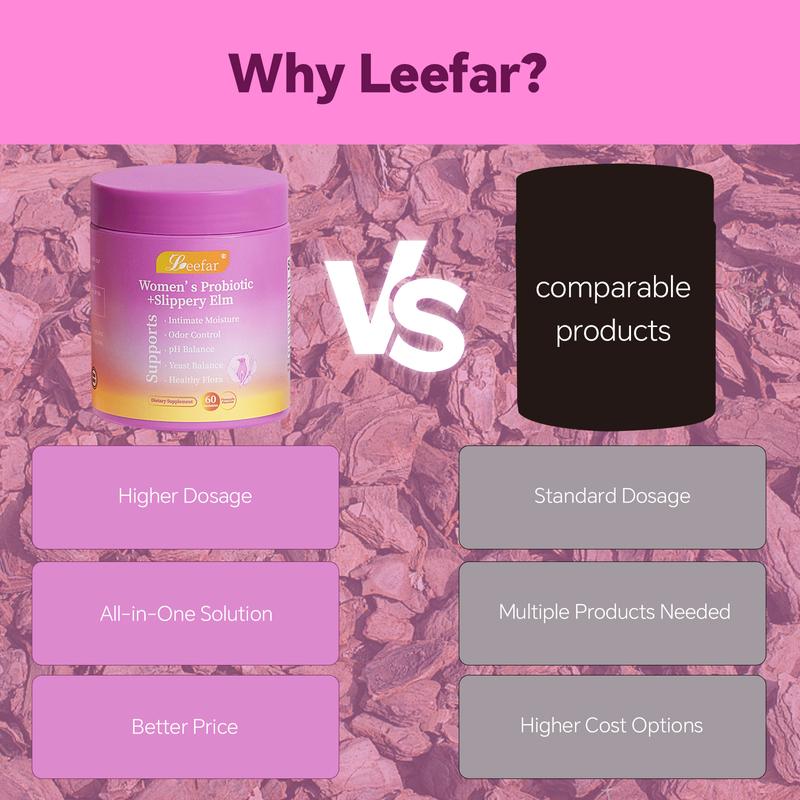 Product Introduction of 【2 PACK】LEEFAR Her Juicy  Feminine Probiotics Gummies- All in One Solution with Slippery Elm and Prebiotics&Lactobacillus Probiotic Blend for Women’s pH Balance and Dryness - Hawaiian Pineapple Gummies 60 Count probiotics  women 6