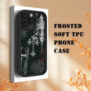 Gothic Cross Design Phone Case, Creative Back Cover, Full Body Shockproof Tpu Shell, Fits iPhone 11-17 Pro Max, Anti-Fingerprint Smooth Finish