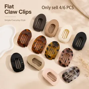 4/6 PCS Flat Claw Clips for Women, Duckbill Hair Clips, Non Slip Strong Hold, Simple Elegant flat hair clips for Thick Medium Thin Hair, Comfortable All-Day Wear Ideal Gifts for Women Girls