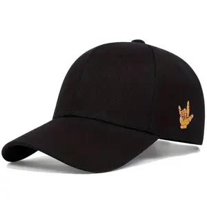 Side Finger Embroidered Baseball Cap