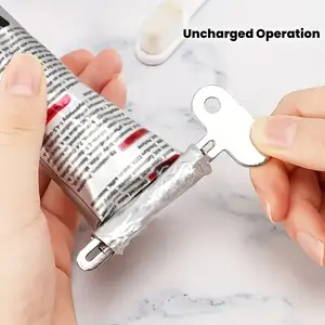 2 piece of stainless steel manual toothpaste squeezer, bathroom accessory metal tube dispenser, no need for charging operation, manual toothpaste tool | tube squeezing aid | high-quality metal squeezer, toothpaste dispenser