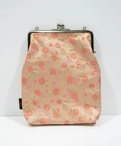 Blossom Whisper – Kinran Fabric Shoulder Gamaguchi Bag, Pink Rose Japanese Purse - Tiktok