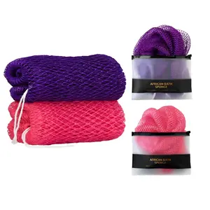 African Exfoliating Net Sponge, Exfoliating Body Scrubber Bath Sponge - Loofah Washcloth Back Scrub for Shower Body Exfoliator - Face & Skin Care Bathroom Essentials for Women