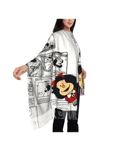 1 piece Mafalda Bandana Tassel Autumn Winter New Arrival Warm Birthday Gift Muffler shawl