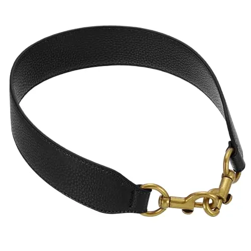 Black, Deep Gold Buckle