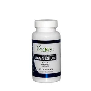 Magnesium Triple Complex Supplement for Healthier Lifestyle - 90 Capsules - Dietary, Fitness Edible Healthcare Edible Healthcare Muscle Acid Optimum Calcium