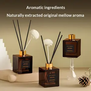 200ML Large Capacity Reed Diffuser for Home Use, Aromatherapy Scent Diffuser, Long-Lasting Scent for Living Room Bedroom Bathroom & Car, No Flame Needed, Home Fragrance Decor