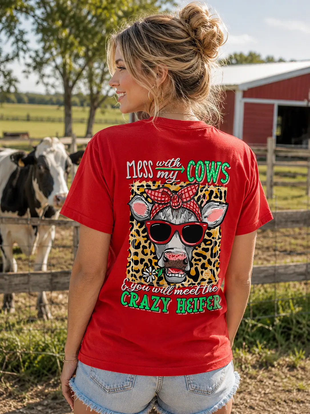Girlie Girl Originals Meet Crazy Heifer Cow T-Shirt