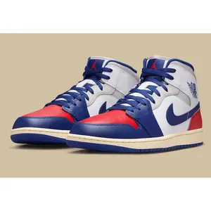Men's Air Jordan 1 Mid "Rare Air" Red/White/Blue DQ8426-102 Fashion Athletic Sneaker