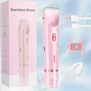 Double headed bikini shaver, 2-in-1 bikini shaver, waterproof design, easy to carry, suitable for armpits, legs, face and other areas.
