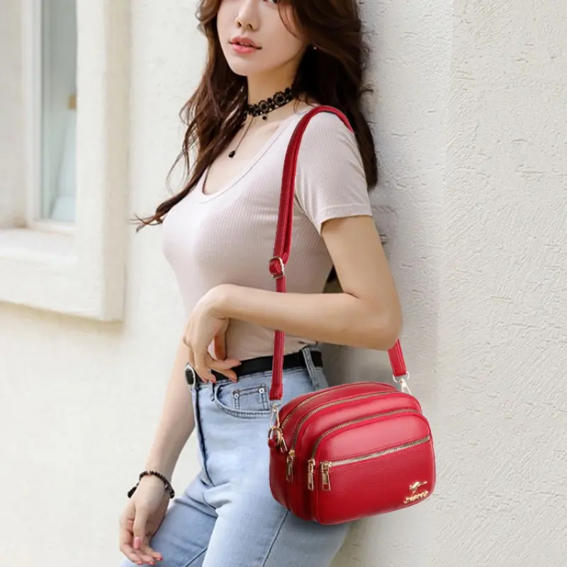 Women’s Multi-Compartment Crossbody Bag, Casual Lightweight Purse for All Occasions