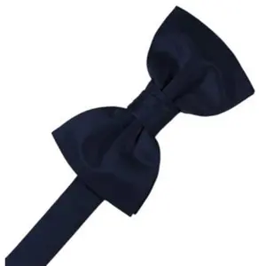 Midnight Blue Satin Pre-Tied Bow Tie