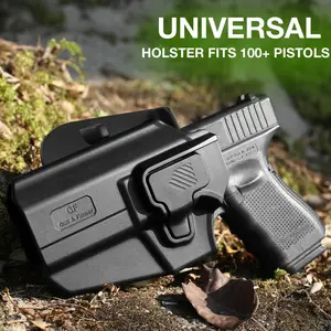 Universal OWB Holster for 300+models,Canik, FN, Walther, Browning, S&W, Sarsilmaz, Sig, Girsan, Stoeger, Bersa, 1911,, Index Finger Release, 360° Adjustable Paddle/Belt Loop, Right/Left Hand