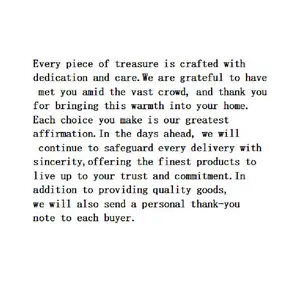 Sincere thanks to the buyer