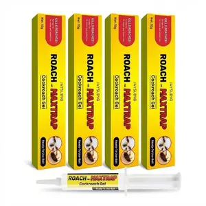 Cockroach Gel Bait  Roach Killer, Indoor Outdoor Pest Control for German & American Roaches with Plunger & Precision Tip (1-Pack / 4-Pack Available) kill cockroach bait household items