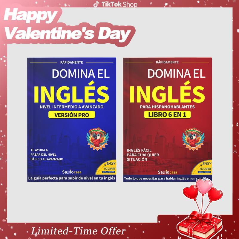 Master English Combo | Book 1 & Book 2 | Pronunciation, Everyday Phrases & Advanced Grammar | Audio QR Codes, Translations & Exercises Happy Valentine's Day! Valentine's Day Gifts