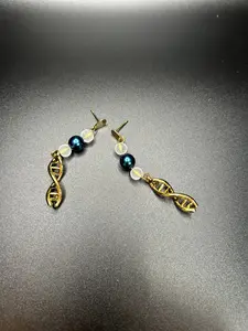 DNA Double Helix Charm Earrings