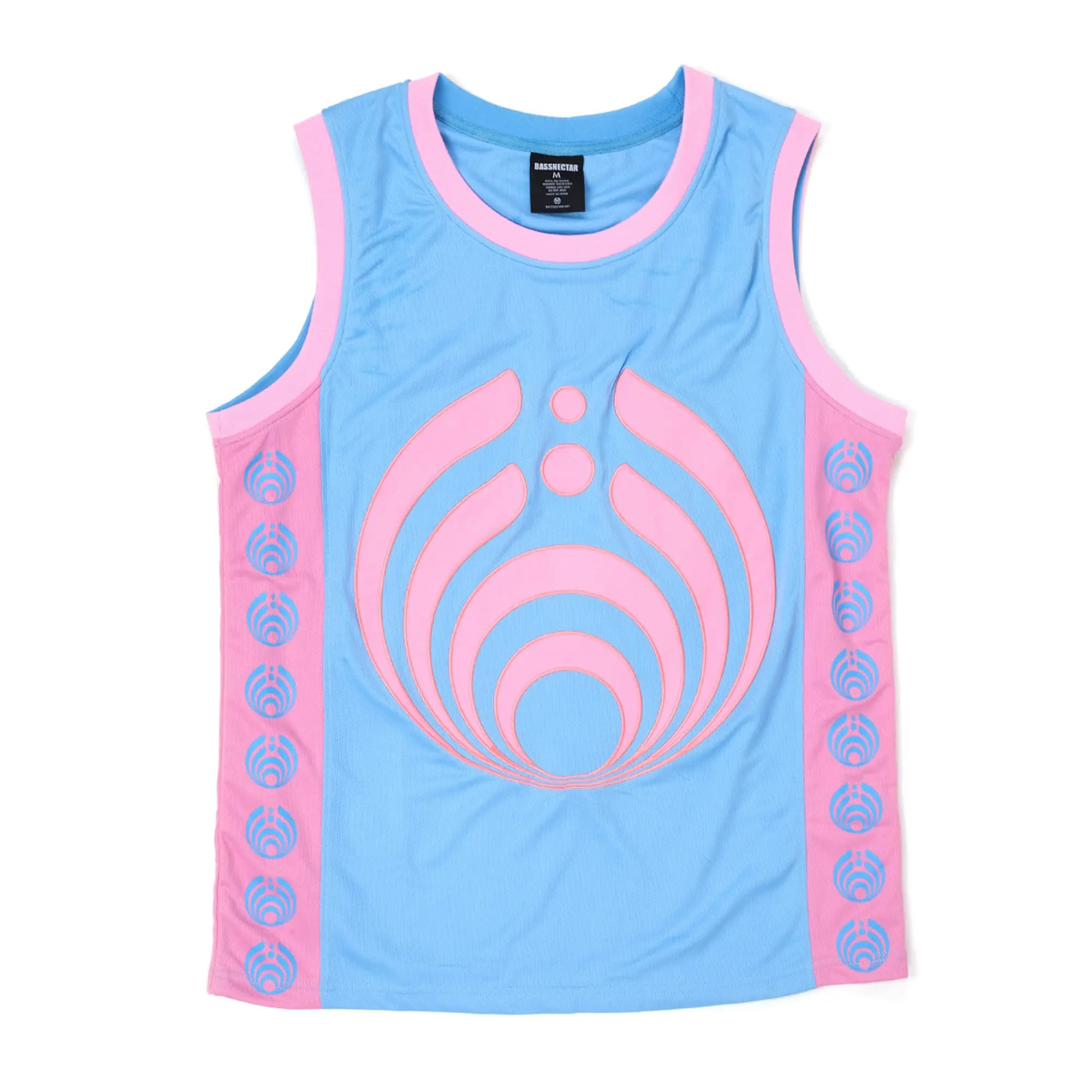 Bassdrop 808 Basketball Jersey - Pink/Blue