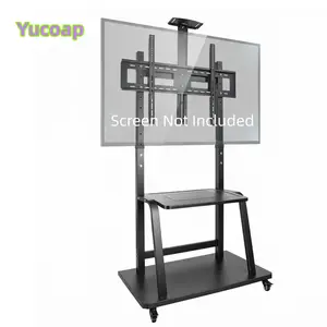 YUCOAP Mobile Smart Board Stand, Fit 40-100 Inch Screen, Height Adjustable Rolling TV Cart Hold 400lbs, Ideal for Home Classroom Office Use, Screen Not Included apartment furniture