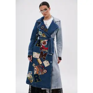 MILA PATCH DENIM TRENCH