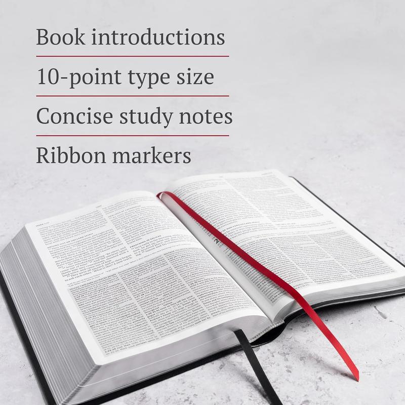 CSB Everyday Study Bible, Black LeatherTouch, Black Letter, Study Notes, Illustrations, Aricles, Easy-to-Carry, Easy-to-Read Bible Serif Type