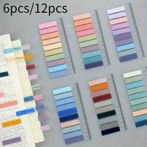 1200/2400pcs Posted It Transparent Sticky Notes Self-Adhesive BookMarkers Annotation Reading Book Clear Tab Labels Kawaii Cute Stationery