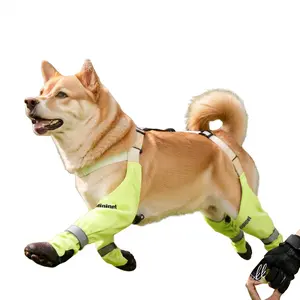 Hippie Style Dog Pet Boots, Four-Leg Straps Design, Non-Slip Anti-Drop, Outdoor Shoes for Medium to Large Dogs, Paw Protection