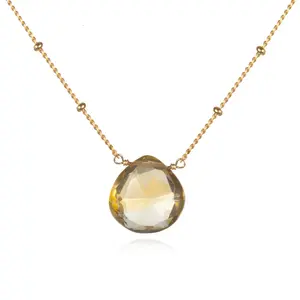 Satya Jewelry Brighter Than Sunshine Citrine Necklace- One year warranty