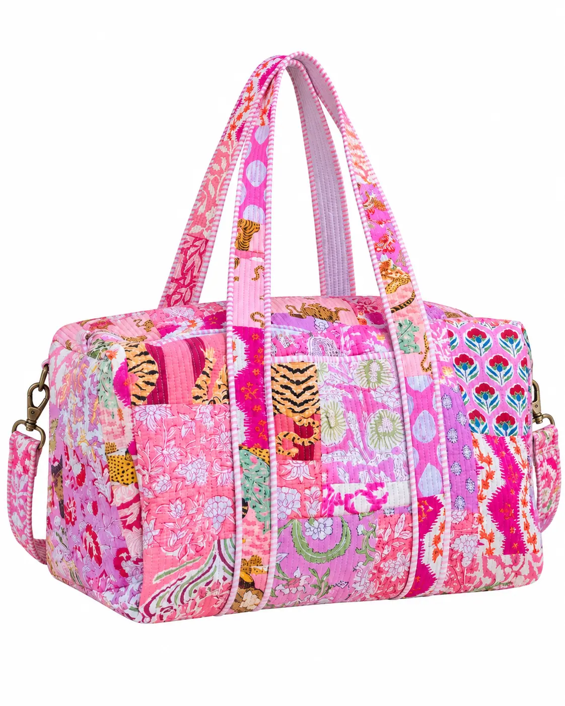 Pink Patchwork Duffle Bag