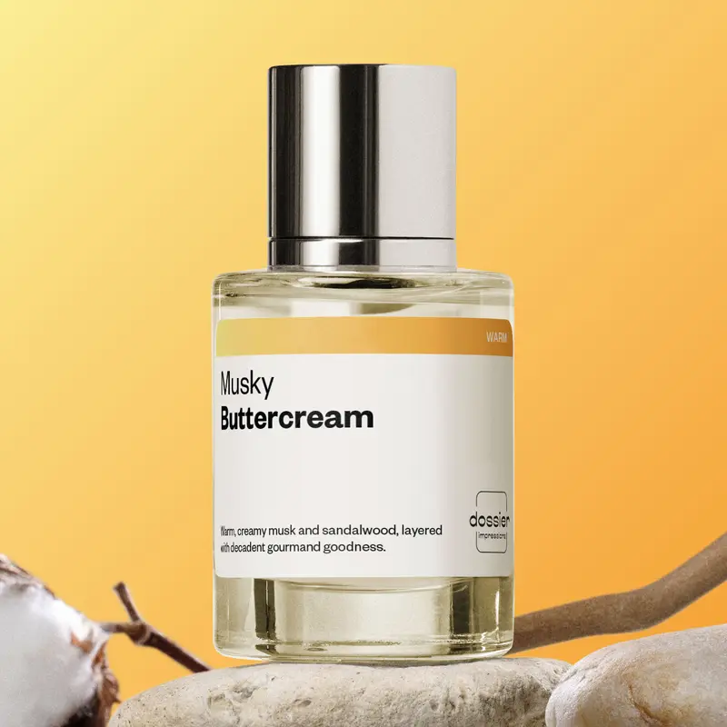 Musky Buttercream, Dossier, Unisex Perfume, 50ml, Eau de Parfum, Hazelnut, Coconut, Buttercream, Sandalwood, White Musks