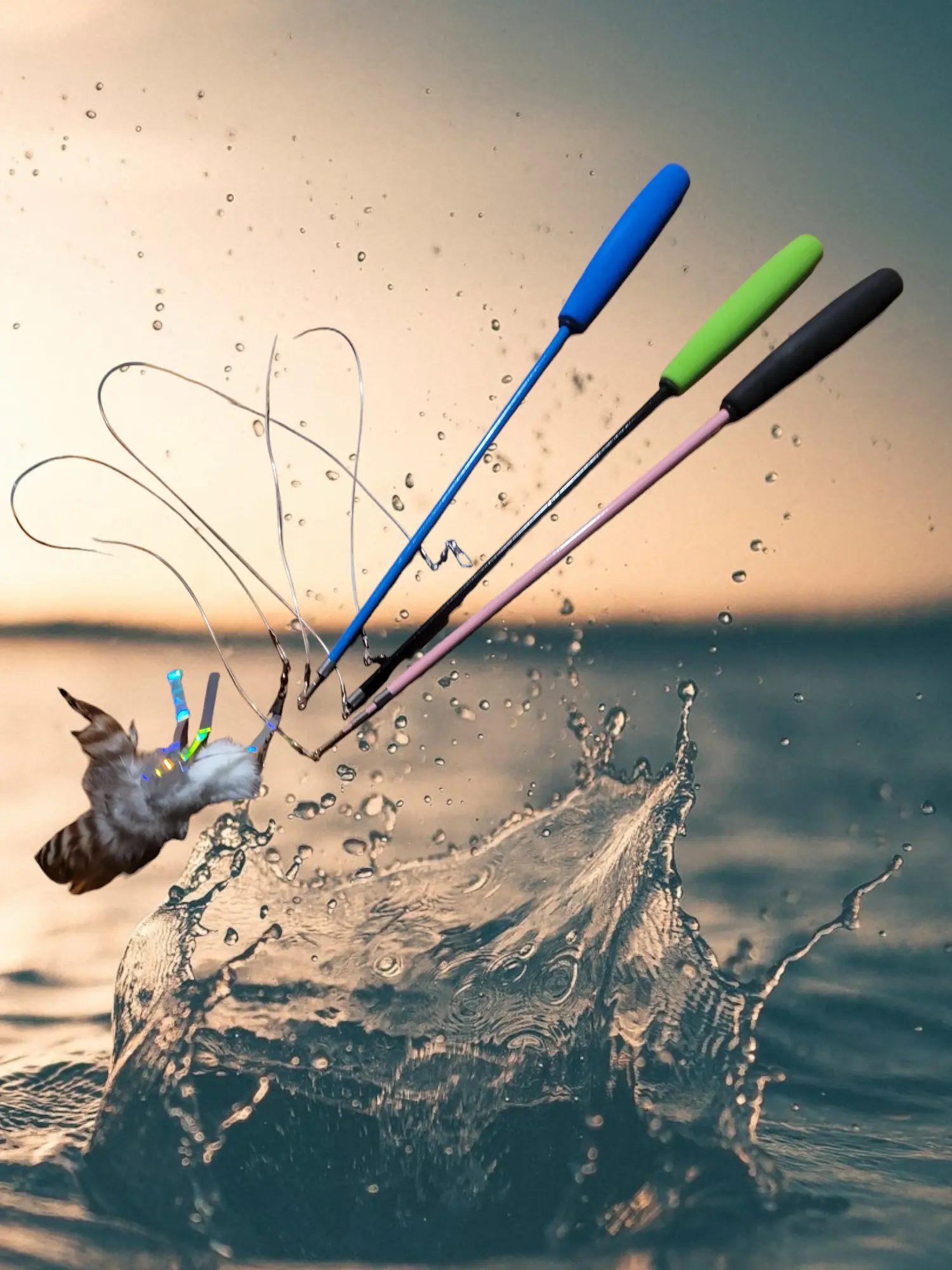 Fishing Rod with Bait Teaser Fishing Rod with Bait Teaser