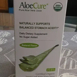 AloeCure USDA Organic Natural Aloe Vera Beverage, 500ml Juice Made Within 12 Hours of Harvest for Max Bioactivity, Supports Digestion, Immune System Health & Balanced Stomach Acidity, Sugar Free