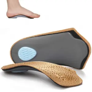 High Arch Support Insoles with Heel Cushion, Shock Absorbing PU Material Breathable Comfortable Latex Metatarsal Pads, Foot Pads, Sports Shoe Accessories for Running & Walking